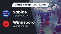 Recap: Sabine  vs. Winnsboro  2018