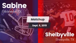 Matchup: Sabine  vs. Shelbyville  2019