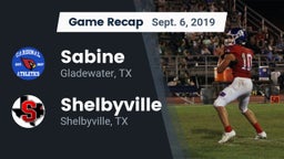Recap: Sabine  vs. Shelbyville  2019