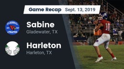 Recap: Sabine  vs. Harleton  2019