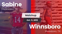 Matchup: Sabine  vs. Winnsboro  2019