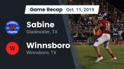 Recap: Sabine  vs. Winnsboro  2019