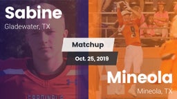 Matchup: Sabine  vs. Mineola  2019