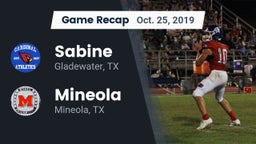 Recap: Sabine  vs. Mineola  2019