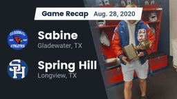 Recap: Sabine  vs. Spring Hill  2020