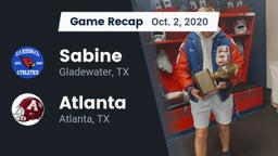 Recap: Sabine  vs. Atlanta  2020