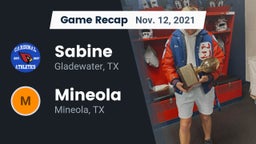 Recap: Sabine  vs. Mineola  2021