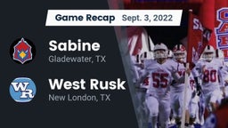Recap: Sabine  vs. West Rusk  2022