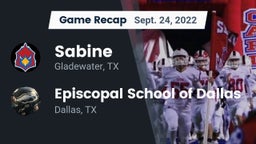 Recap: Sabine  vs. Episcopal School of Dallas 2022