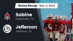 Recap: Sabine  vs. Jefferson  2023