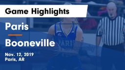 Paris  vs Booneville  Game Highlights - Nov. 12, 2019