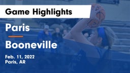 Paris  vs Booneville  Game Highlights - Feb. 11, 2022