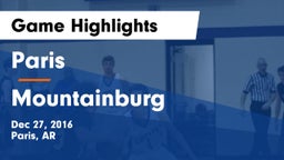 Paris  vs Mountainburg  Game Highlights - Dec 27, 2016