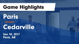 Paris  vs Cedarville  Game Highlights - Jan 10, 2017