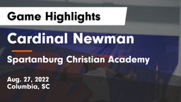 Cardinal Newman  vs Spartanburg Christian Academy  Game Highlights - Aug. 27, 2022