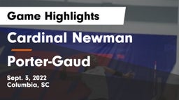 Cardinal Newman  vs Porter-Gaud  Game Highlights - Sept. 3, 2022