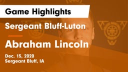 Sergeant Bluff-Luton  vs Abraham Lincoln  Game Highlights - Dec. 15, 2020
