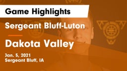 Sergeant Bluff-Luton  vs Dakota Valley  Game Highlights - Jan. 5, 2021
