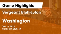 Sergeant Bluff-Luton  vs Washington  Game Highlights - Jan. 8, 2021