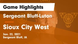 Sergeant Bluff-Luton  vs Sioux City West   Game Highlights - Jan. 22, 2021
