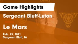 Sergeant Bluff-Luton  vs Le Mars  Game Highlights - Feb. 25, 2021