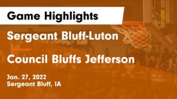 Sergeant Bluff-Luton  vs Council Bluffs Jefferson  Game Highlights - Jan. 27, 2022