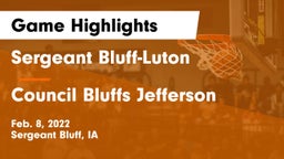 Sergeant Bluff-Luton  vs Council Bluffs Jefferson  Game Highlights - Feb. 8, 2022