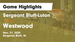 Sergeant Bluff-Luton  vs Westwood  Game Highlights - Nov. 21, 2020