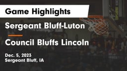 Sergeant Bluff-Luton  vs Council Bluffs Lincoln  Game Highlights - Dec. 5, 2023