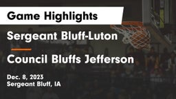 Sergeant Bluff-Luton  vs Council Bluffs Jefferson  Game Highlights - Dec. 8, 2023