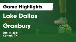 Lake Dallas  vs Granbury  Game Highlights - Jan. 8, 2021