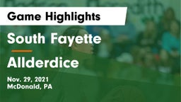South Fayette  vs Allderdice Game Highlights - Nov. 29, 2021