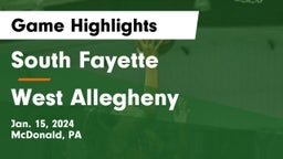 South Fayette  vs West Allegheny  Game Highlights - Jan. 15, 2024