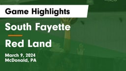 South Fayette  vs Red Land  Game Highlights - March 9, 2024