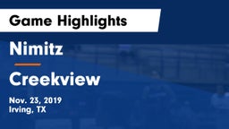 Nimitz  vs Creekview  Game Highlights - Nov. 23, 2019