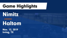 Nimitz  vs Haltom  Game Highlights - Nov. 12, 2019