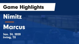 Nimitz  vs Marcus  Game Highlights - Jan. 24, 2020