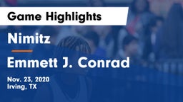 Nimitz  vs Emmett J. Conrad  Game Highlights - Nov. 23, 2020