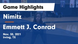 Nimitz  vs Emmett J. Conrad  Game Highlights - Nov. 30, 2021
