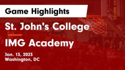 St. John's College  vs IMG Academy Game Highlights - Jan. 13, 2023