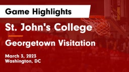 St. John's College  vs Georgetown Visitation Game Highlights - March 3, 2023