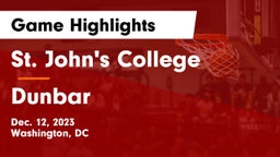 St. John's College  vs Dunbar  Game Highlights - Dec. 12, 2023