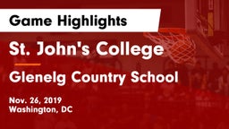St. John's College  vs Glenelg Country School Game Highlights - Nov. 26, 2019