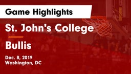 St. John's College  vs Bullis  Game Highlights - Dec. 8, 2019