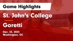 St. John's College  vs Goretti  Game Highlights - Dec. 23, 2022