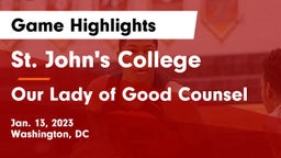 St. John's College  vs Our Lady of Good Counsel  Game Highlights - Jan. 13, 2023