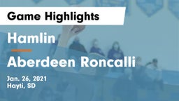Hamlin  vs Aberdeen Roncalli  Game Highlights - Jan. 26, 2021