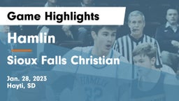 Hamlin  vs Sioux Falls Christian  Game Highlights - Jan. 28, 2023