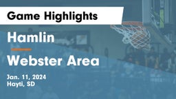 Hamlin  vs Webster Area  Game Highlights - Jan. 11, 2024