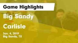 Big Sandy  vs Carlisle Game Highlights - Jan. 4, 2019